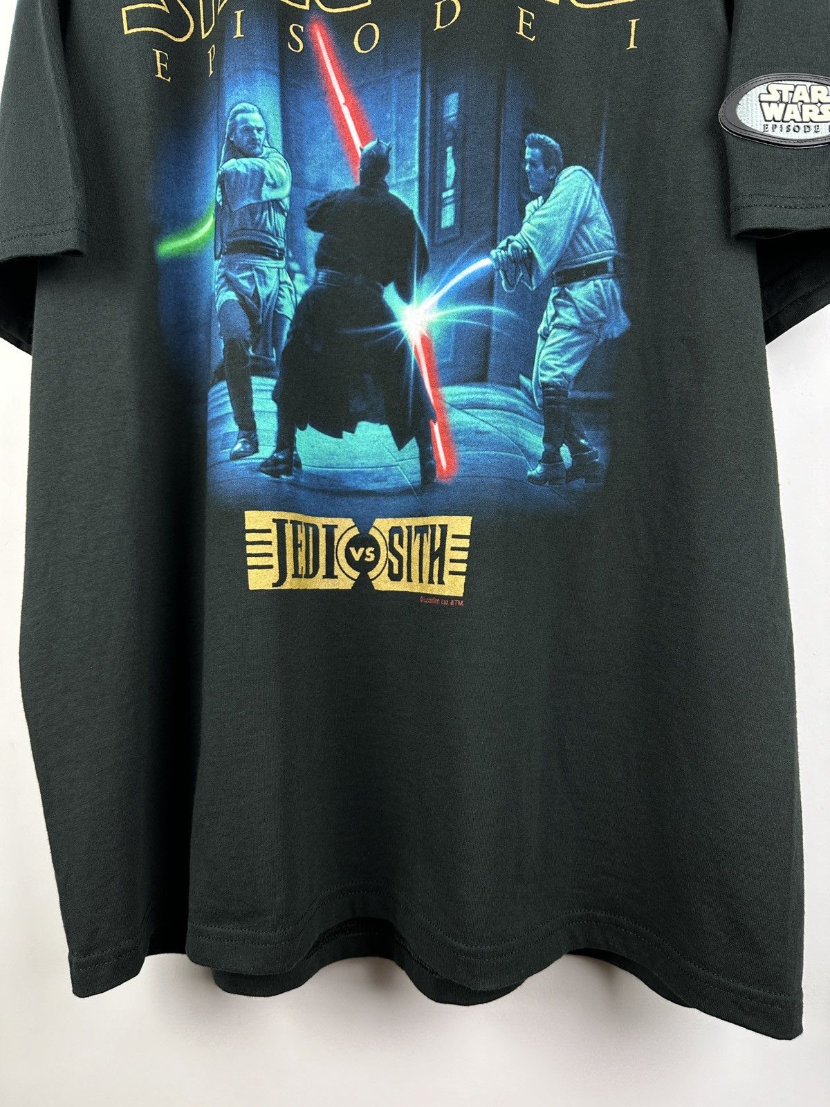 Star Wars × Vintage NWT! Vintage Star Wars Episode 1 Jedi vs Sith Promo T-Shirt Size US XL / EU 56 / 4 - 12 Thumbnail