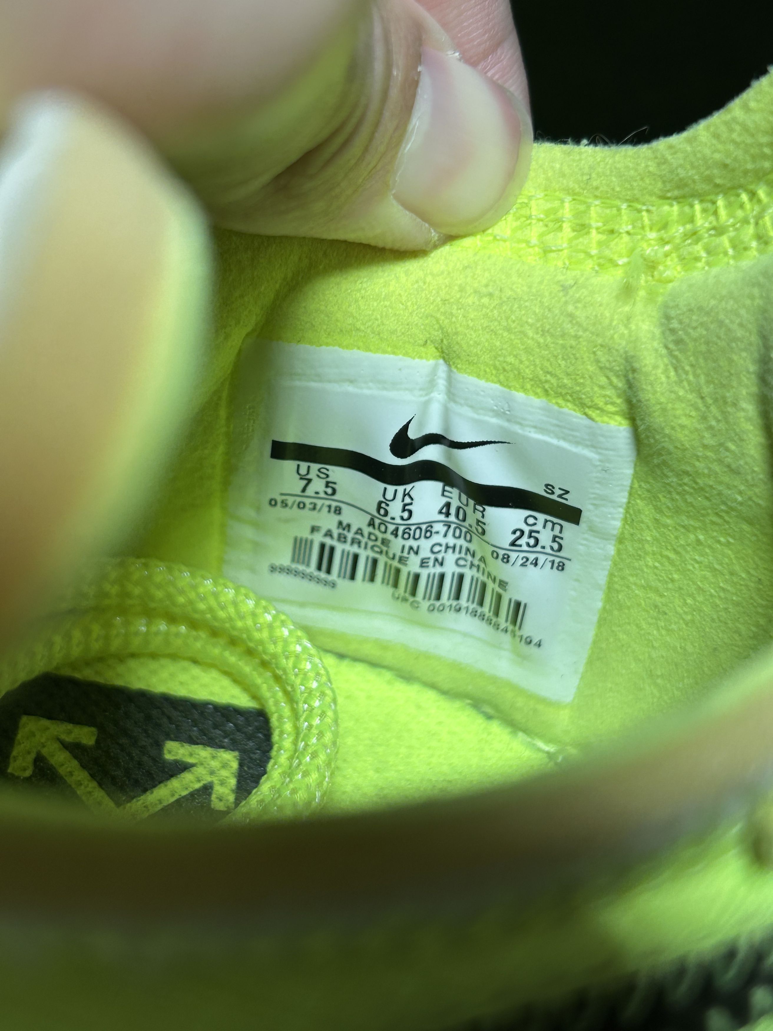 Nike × Off-White Off-White Air Force 1 Volt Size US 7.5 / EU 40-41 - 6 Thumbnail