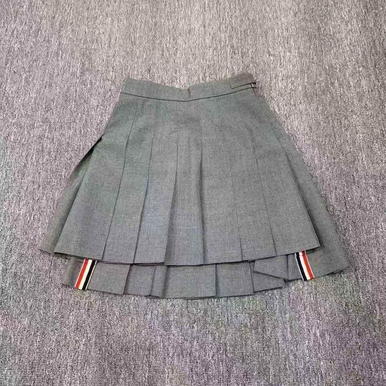 Thom Browne Thom Browne Gray Pleated Skirt - dmc Size US 31 - 1 Thumbnail