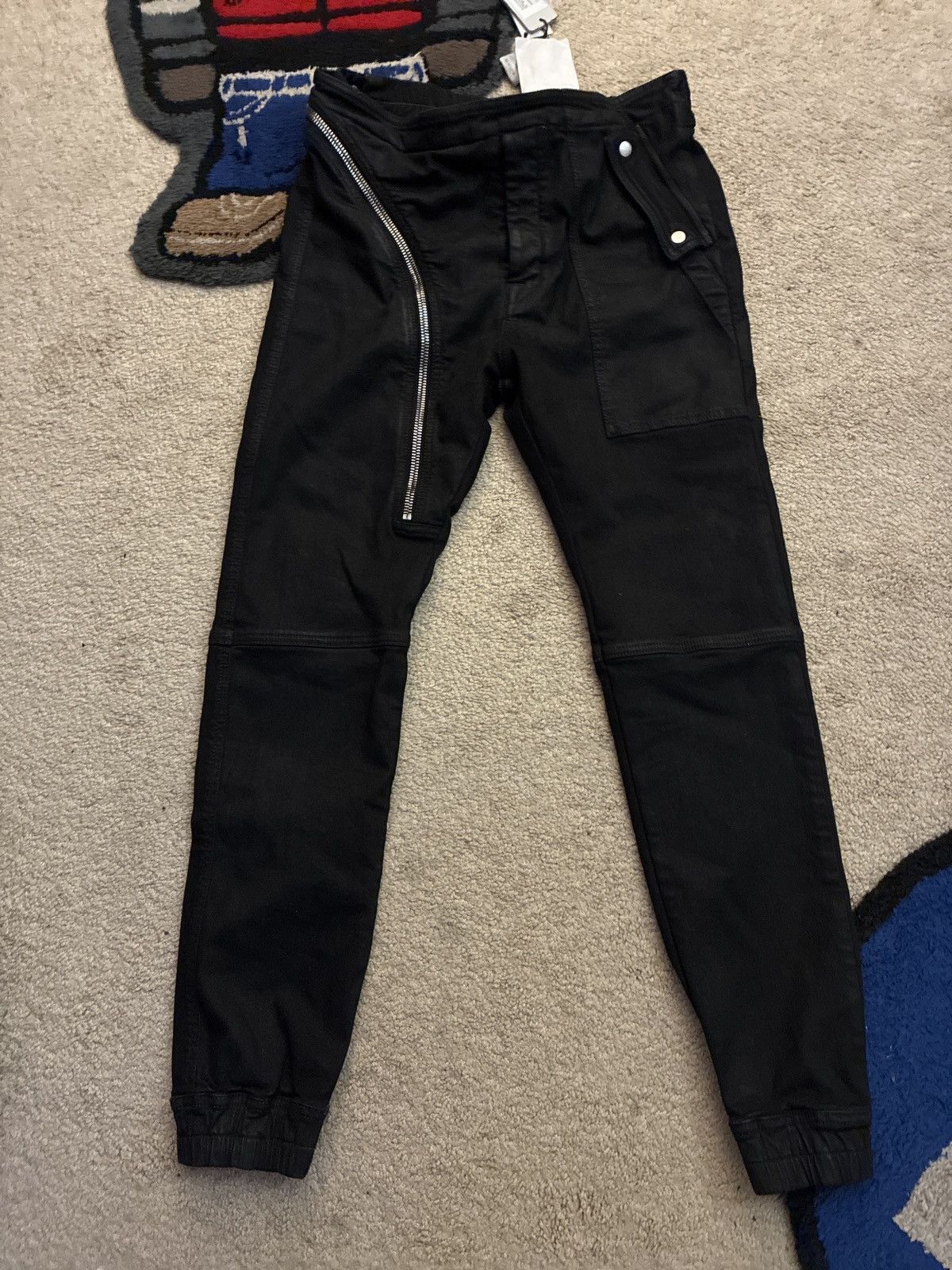 Rick Owens Drkshdw Rick Owens Aircut Waxed Joggers Size US 32 / EU 48 - 1 Thumbnail