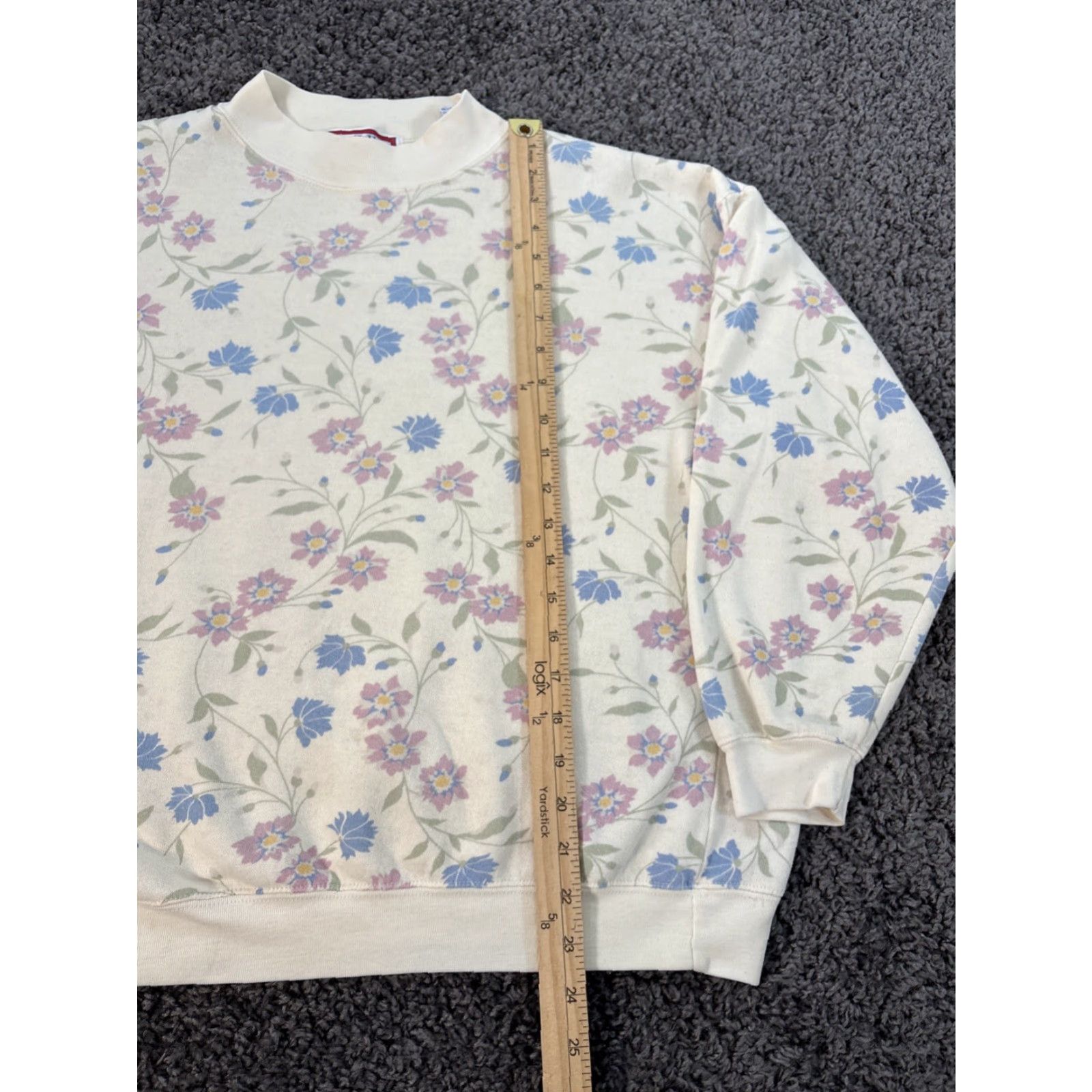 Vintage VINTAGE Pacer Sweatshirt Womens Medium Floral Pastel Grandma Cottage 80s Size M / US 6-8 / IT 42-44 - 2 Thumbnail