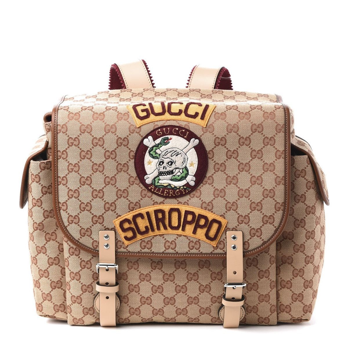 Gucci GUCCI Monogram Sciroppo Patch Backpack Canvas School Youth | Grailed