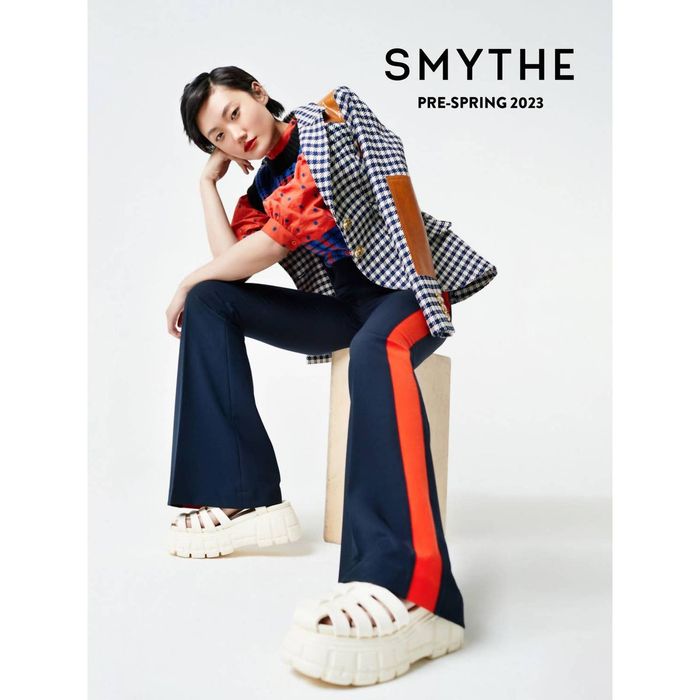 Smythe, Tux Stripe Bootcut Pant