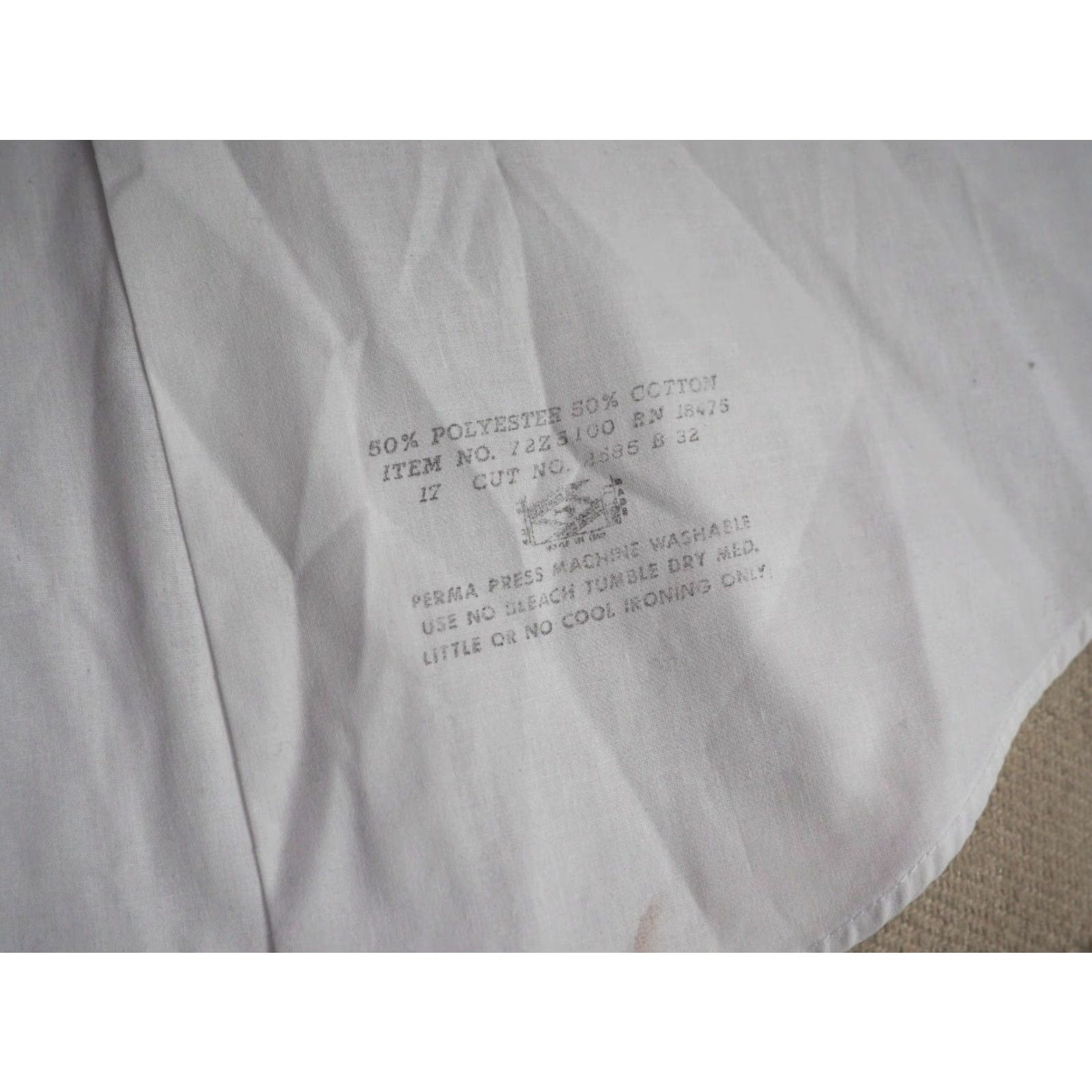 Vintage VINTAGE Flying Cross Shirt 1960s White Short Sleeve Button-Front XL Men Poplin Pocket Sausalito Sailing Military/Landgirl Size US XL / EU 56 / 4 - 7 Thumbnail