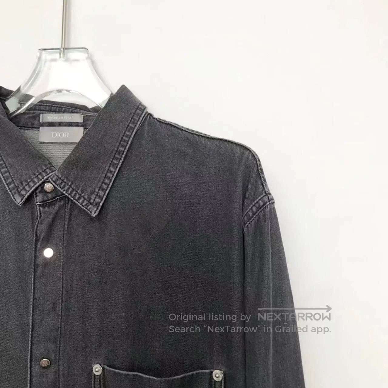 Dior Gray Long Sleeve Button. Size US XXS / EU 40 - 3 Thumbnail