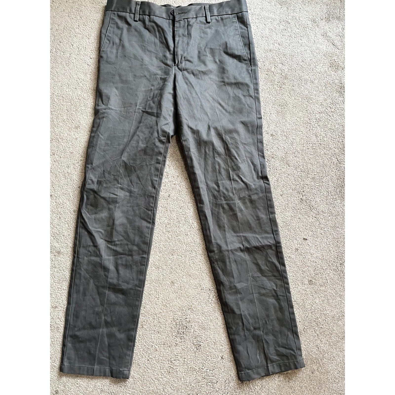 Dockers DOCKERS Pants Slim Chino Cotton 30x32 Gray Solid Modern Mens Slim Tapered Front Button? Size US 30 / EU 46 - 2 Thumbnail