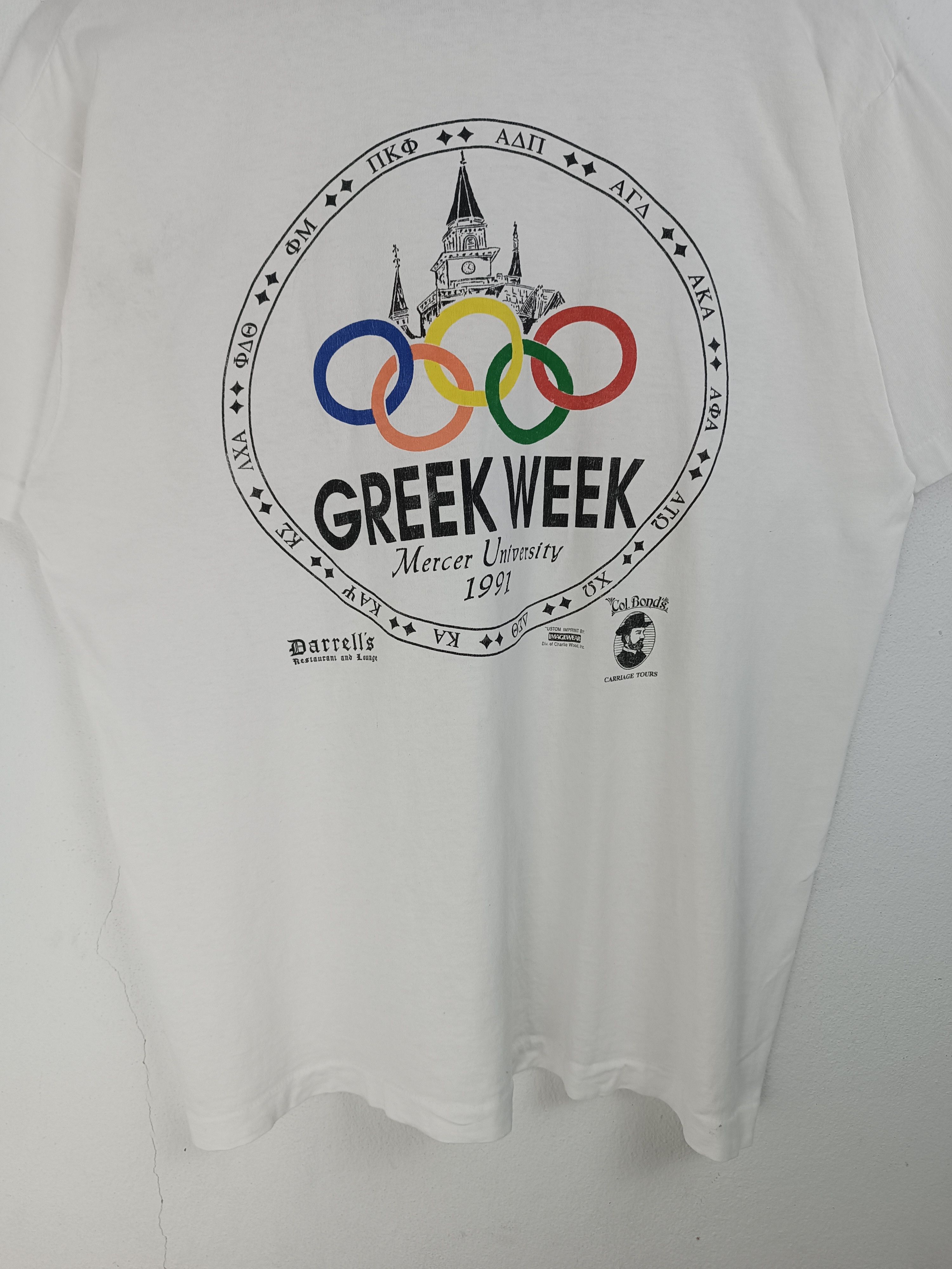 USA Olympics VINTAGE 90'S GREEK WEEK MERCER UNI OLYMPICS CAMPUS VERY RARE Size US XL / EU 56 / 4 - 16 Thumbnail