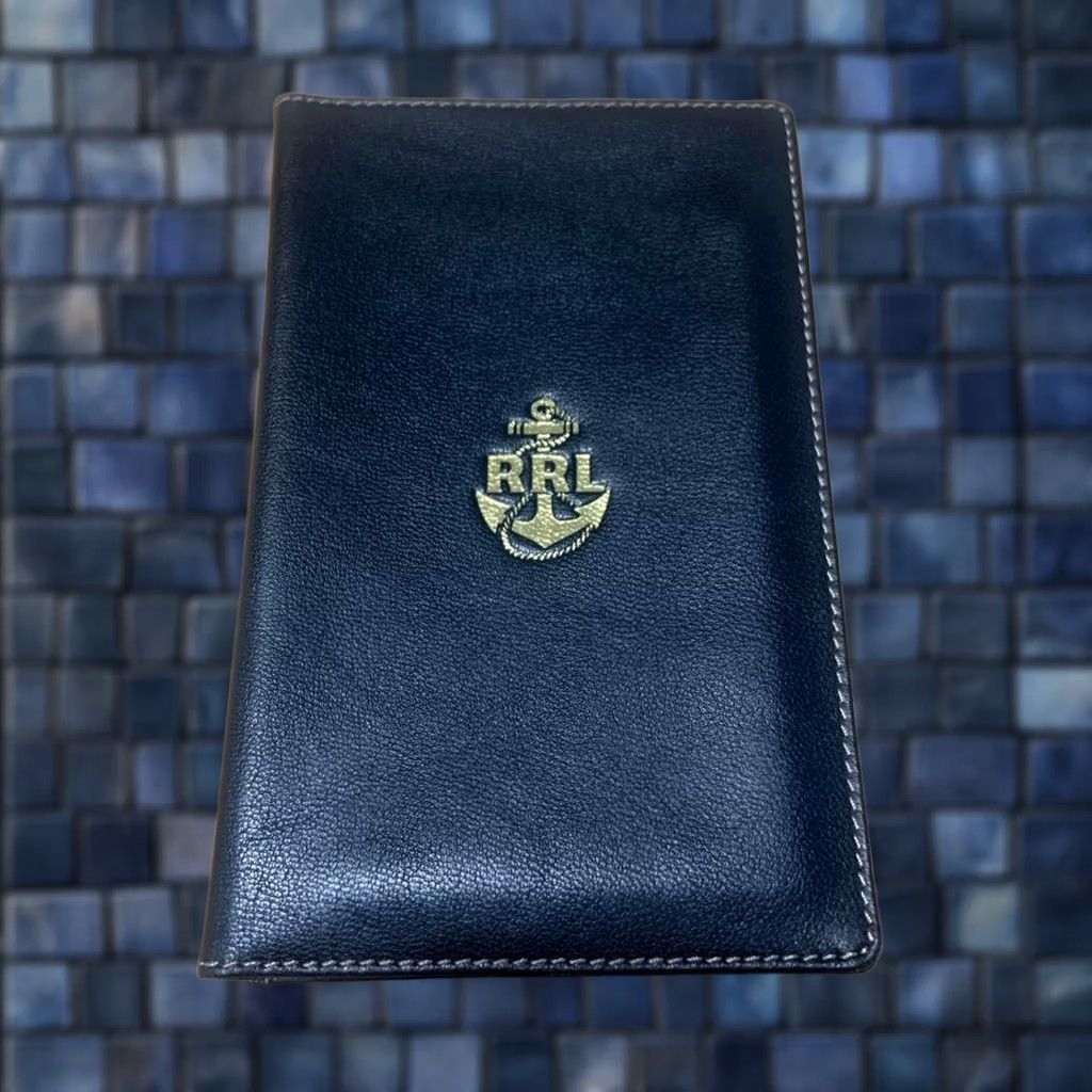 Ralph Lauren RRL Ralph Lauren Leather Card Case Logo Emboss Notebook Type Black New Wallet Unisex Leather Card Case Black 17cm 10.5cm Virginia? Size ONE SIZE - 1 Thumbnail