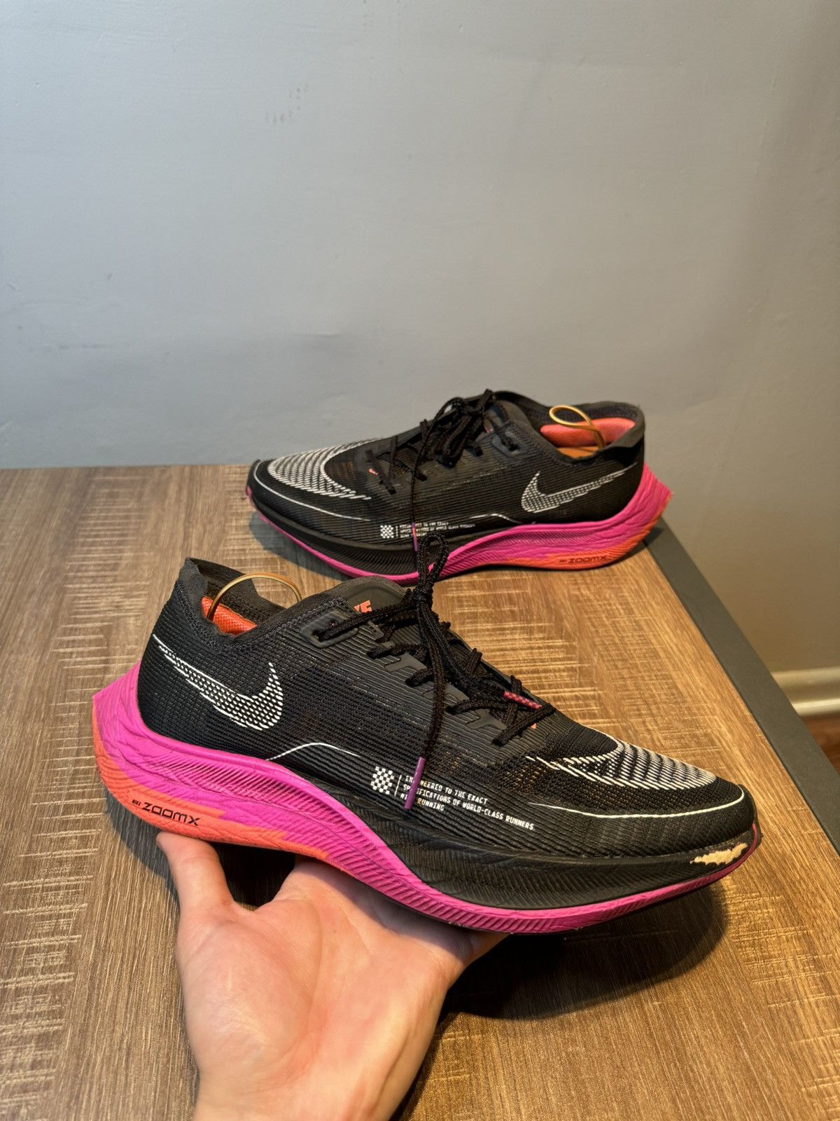 Nike ZoomX VaporFly Next% 2 Raptors Mens 11 Running Shoes
