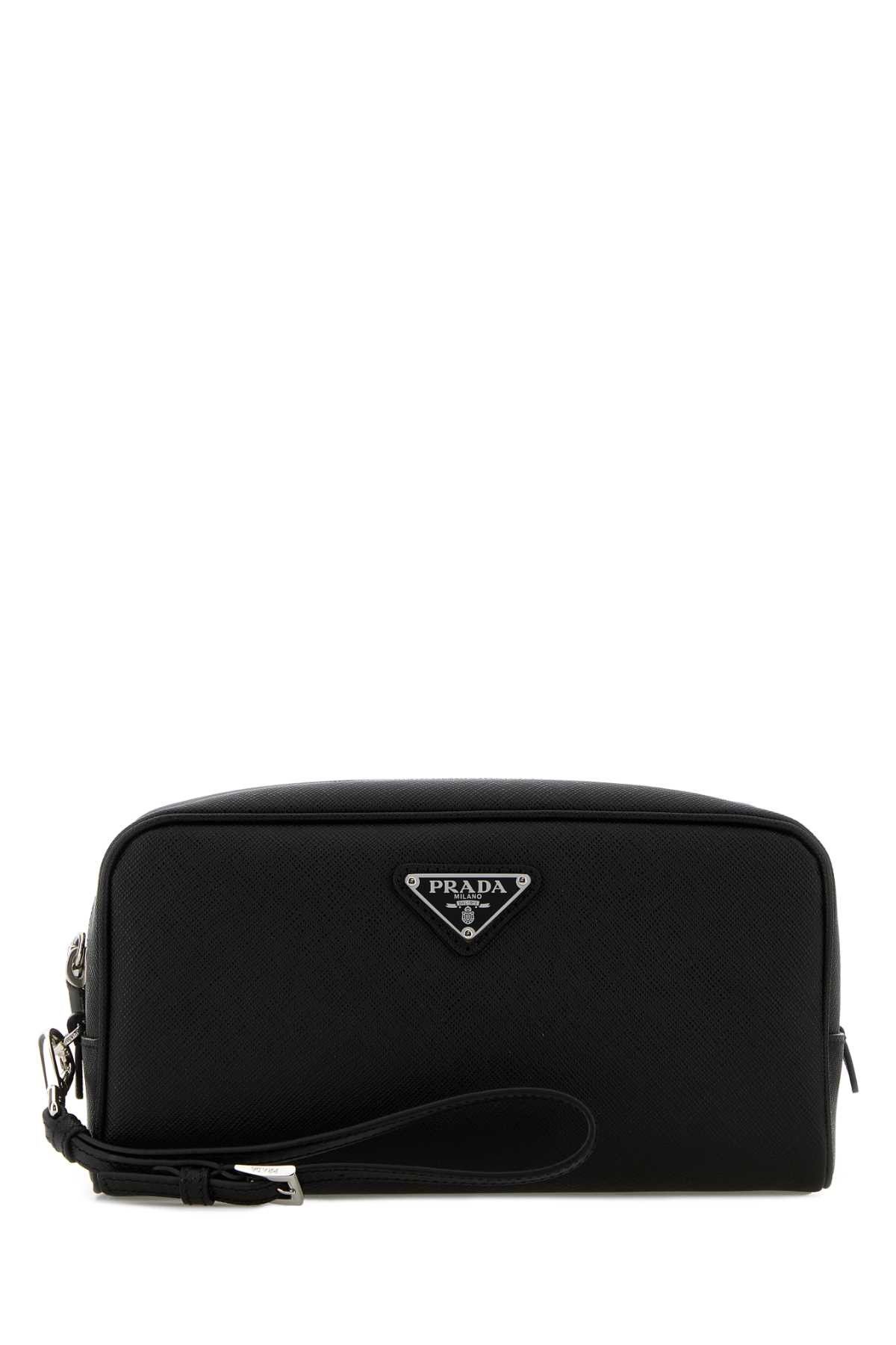Prada Black Leather Beauty Case Size ONE SIZE - 1 Thumbnail