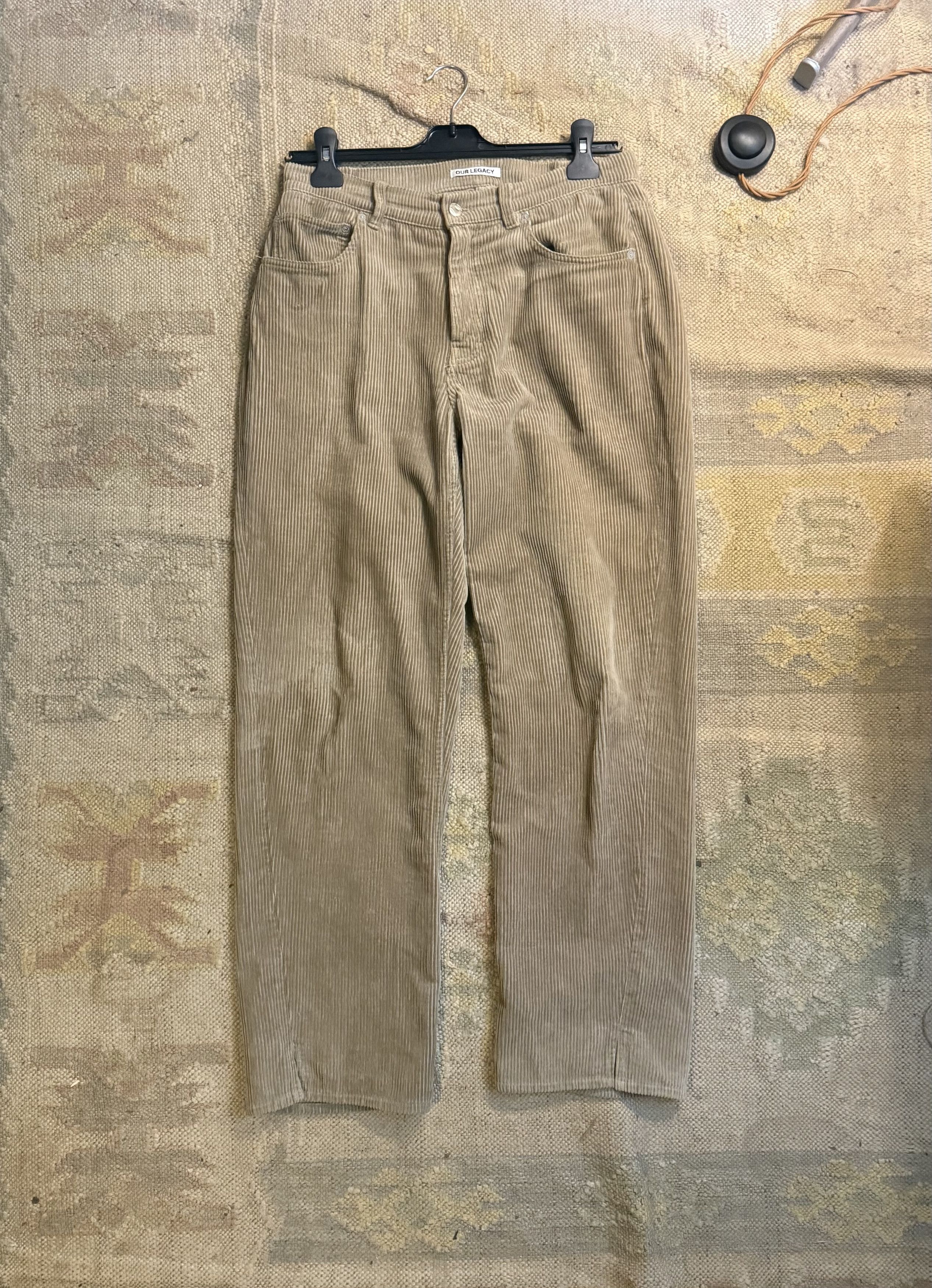 Our Legacy Chino 22 Used Black Wide Corduroy | Grailed