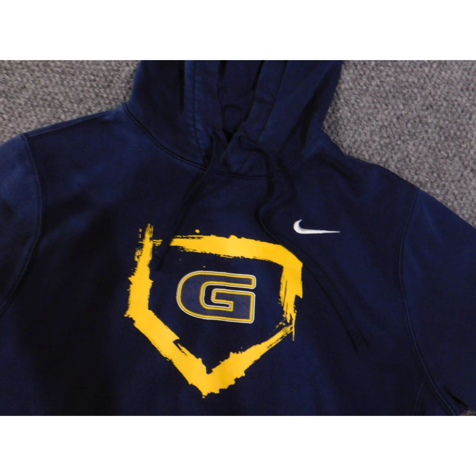 Nike Nike Hoodie Mens Small Navy Blue G Logo Pullover Sweatshirt S Sweatshirt Nike Sportswear Hooded Pockets Logo Warm All Seasons Sports Mens Size US S / EU 44-46 / 1 - 4 Thumbnail