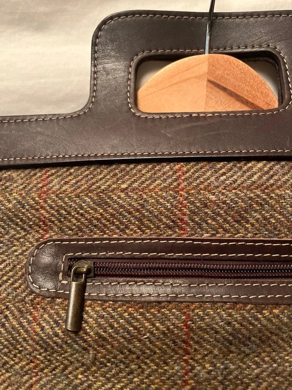 Harris Tweed Harris Tweed Wool Handbag, Herringbone Check Size ONE SIZE - 5 Thumbnail