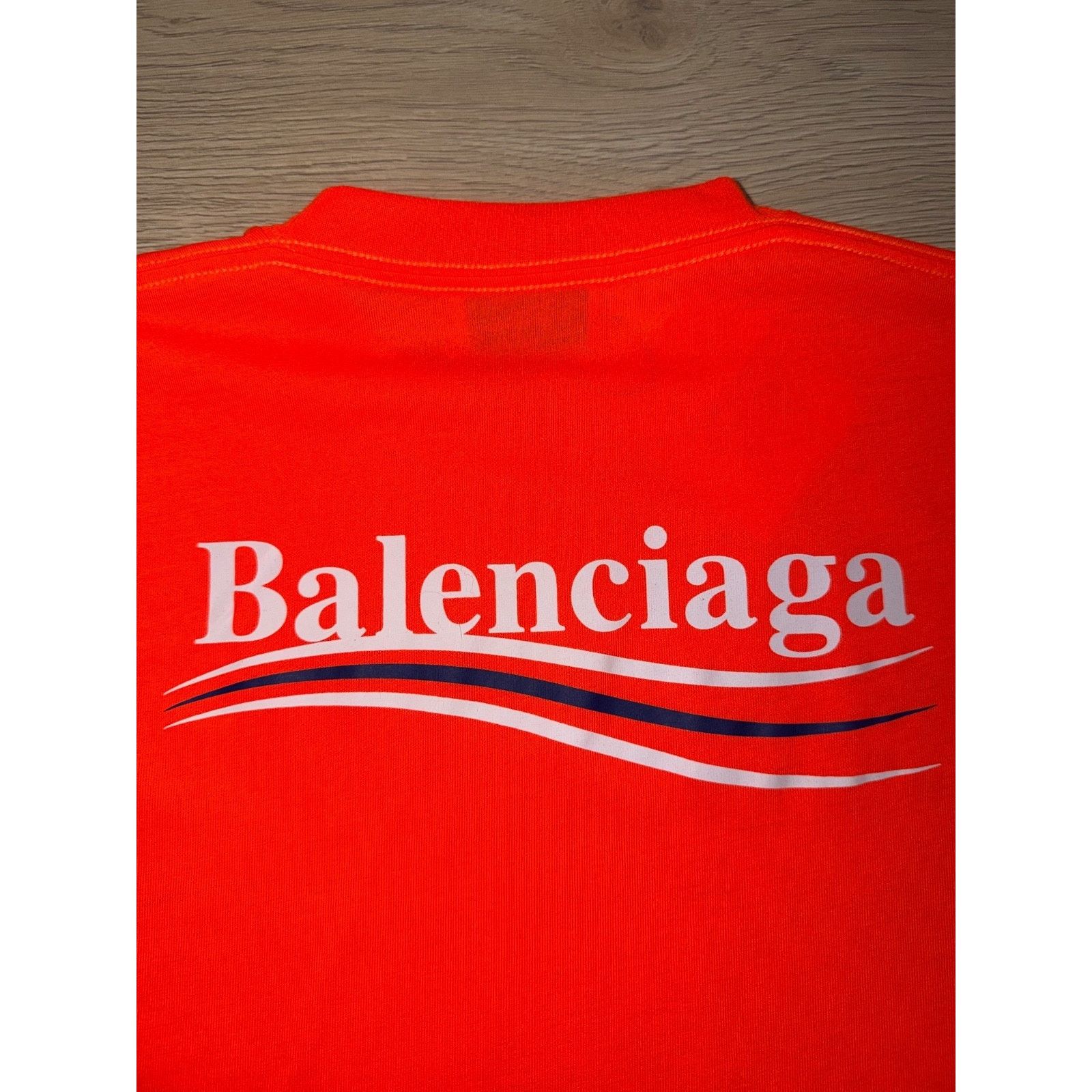 Balenciaga Balenciaga Political Campaign Neon Orange Tee T-Shirt Small Size S / US 4 / IT 40 - 7 Thumbnail