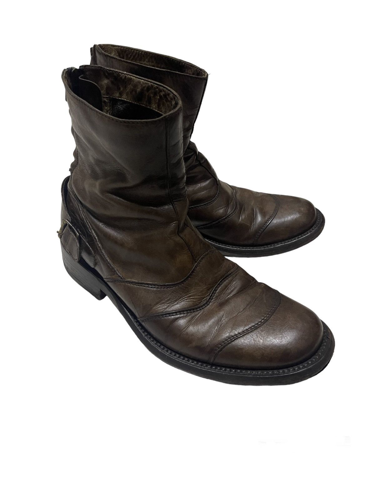 Belstaff × Leather Belstaff Motorcycle Boots 9us 8uk Made in Italy Biker Size US 9 / EU 42 - 5 Thumbnail