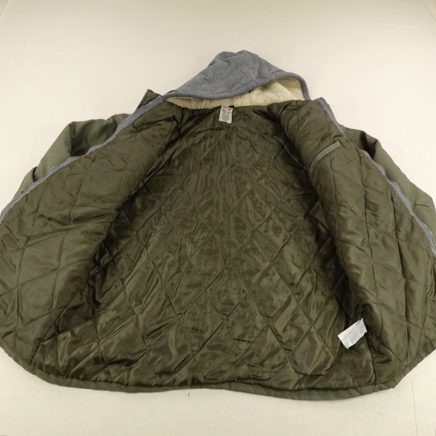 Dickies Dickies Jacket Mens 2XL Green Quilt Lined Canvas Hooded Chore Field Barn Coat Size US XXL / EU 58 / 5 - 6 Thumbnail
