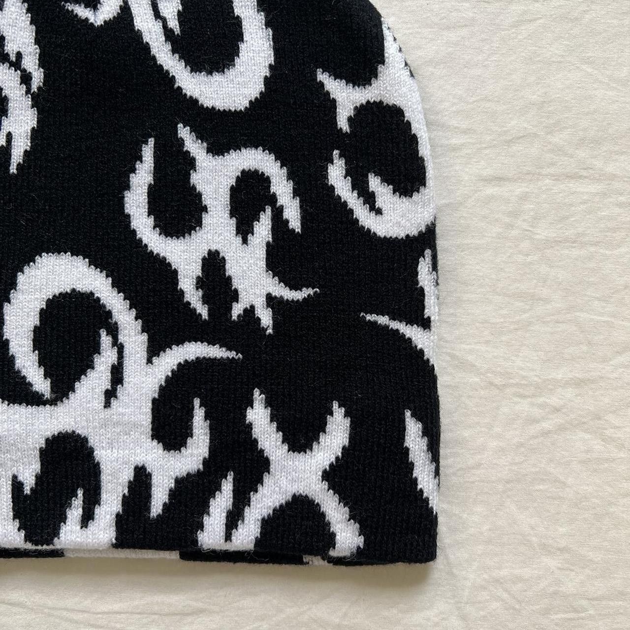 JNCO × Vintage y2k 2000s grunge emo black tribal fire affliction beanie Size ONE SIZE - 2 Thumbnail