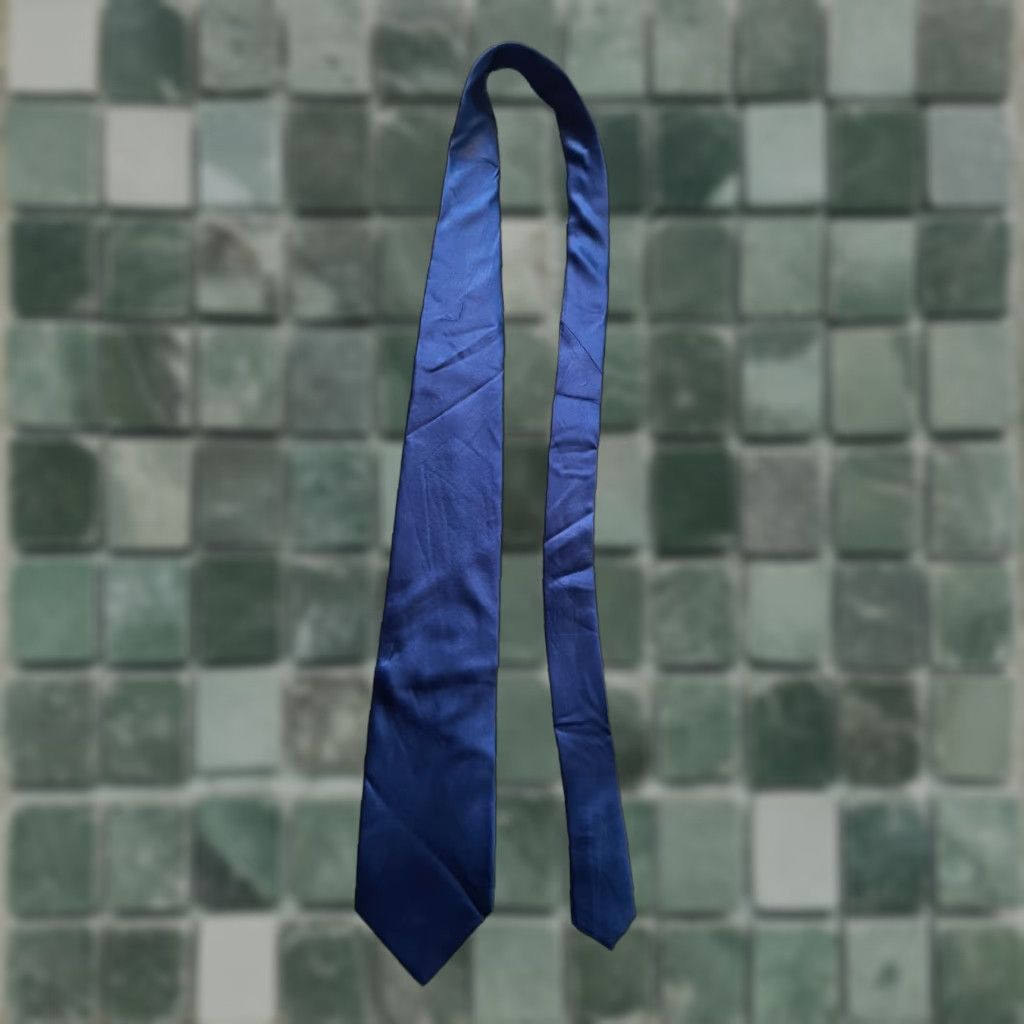 Geoffrey Beene Geoffrey Beene Mens Tie Adult Blue Geometric 100% Silk Metallic Tied Modern Pointed Wide Pattern Color Blue Size ONE SIZE - 1 Thumbnail