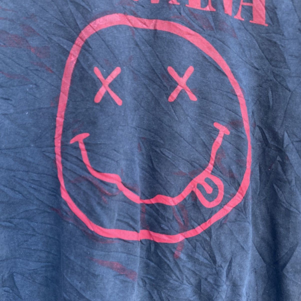 Band Tees × Nirvana × Vintage Nirvana Rare Vintage sun faded Paint A1 Size US XL / EU 56 / 4 - 5 Thumbnail