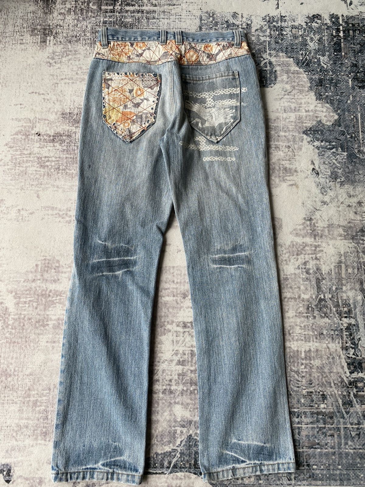 Ed Hardy × Japanese Brand × Vintage Japanese Art Motive Printed Jeans Size US 29 - 1 Thumbnail