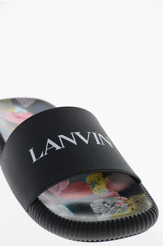 Lanvin o1y0125 Logo Slippers in Black Size US 6 / EU 39 - 2 Thumbnail