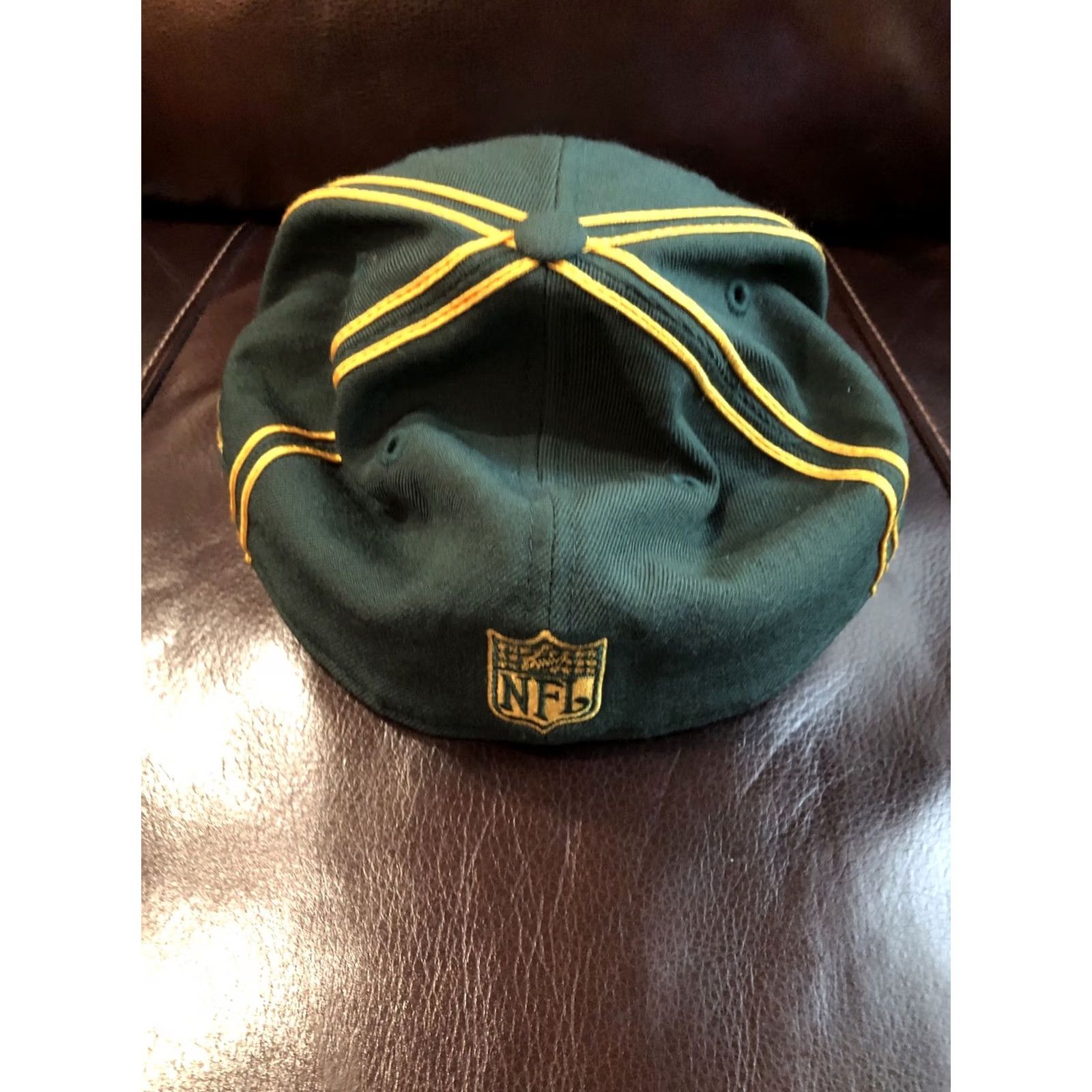 Reebok VINTAGE Reebok Green Bay Packers 100% Wool Fitted Hat Cap Size 7 1/4 Green Baseball Cap Mens Womens Size ONE SIZE - 3 Thumbnail