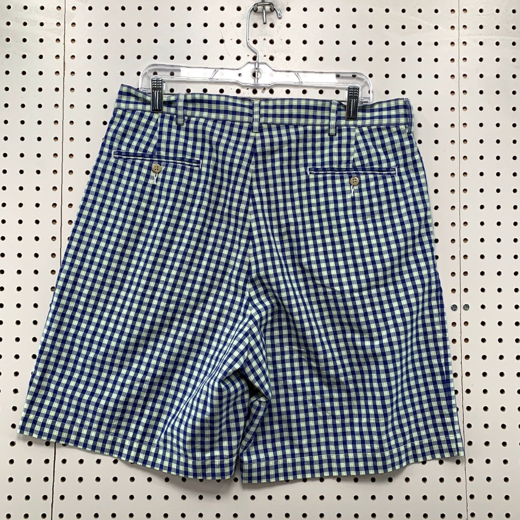 Polo Ralph Lauren VTG Polo Ralph Lauren Chino Shorts Mens 35X8 Blue Checkered Cotton 8" Inseam 90s Casual Summer Singapore Size US S / EU 44-46 / 1 - 5 Thumbnail