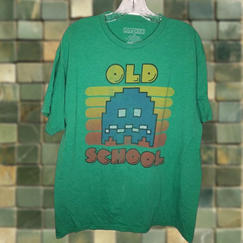 Vintage VINTAGE Pac-Man Mens Green Short Sleeve Graphic T-Shirt Size XL Size US XL / EU 56 / 4 - 1 Thumbnail