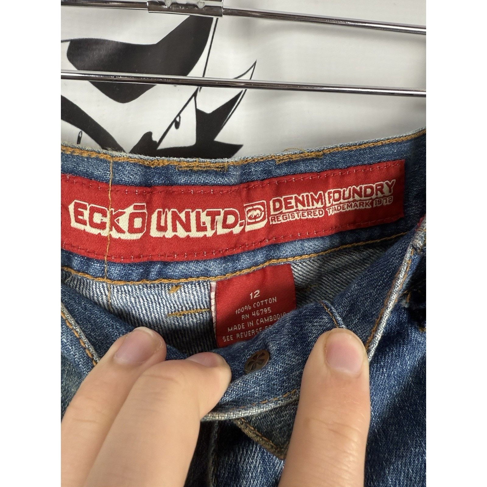 Ecko Unltd. Ecko Unltd Denim Foundry Jeans Size 12 Samples Patch Size 26" / US 2 / IT 38 - 4 Thumbnail