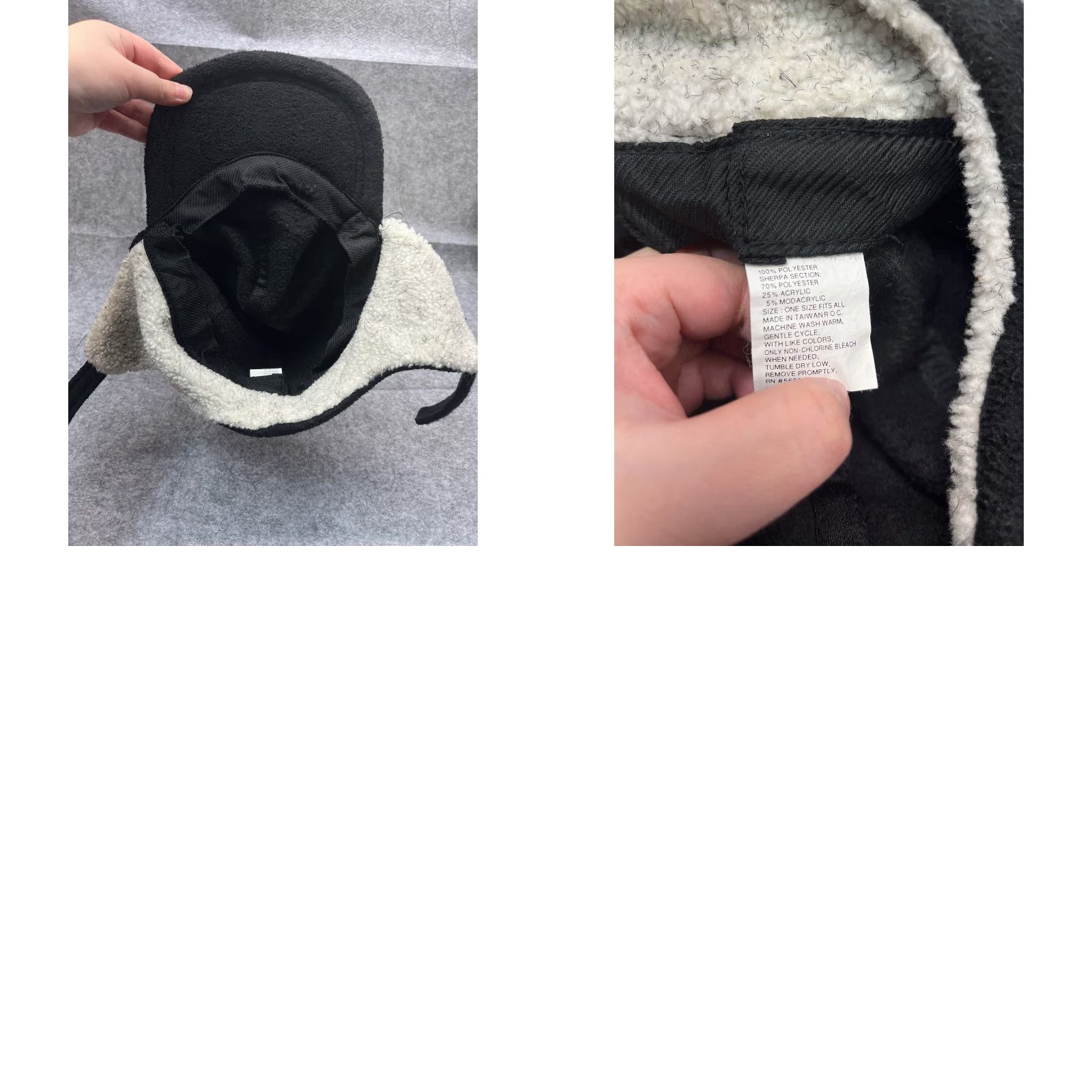 Vintage NorthCrest Trapper Hat Fitted Adult One Size Black Polyester Blend Camp Snow Ski Size ONE SIZE - 9 Thumbnail