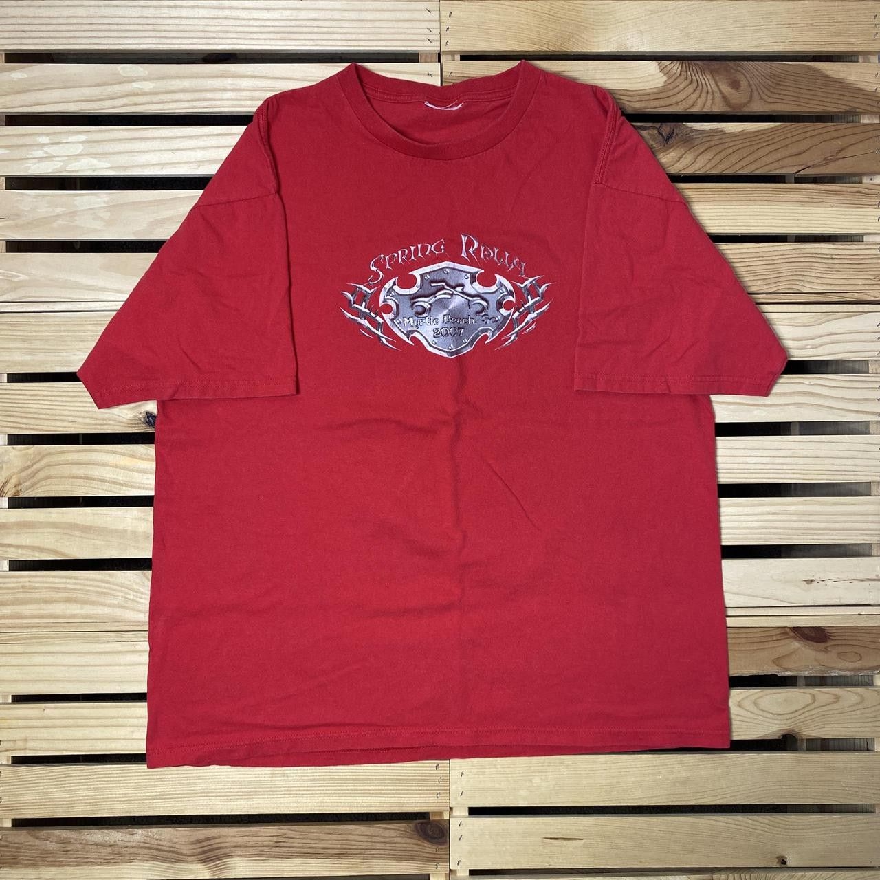 Other Vintage Myrtle Beach Bike Rally Red Biker Tee Size Large Size US L / EU 52-54 / 3 - 2 Thumbnail