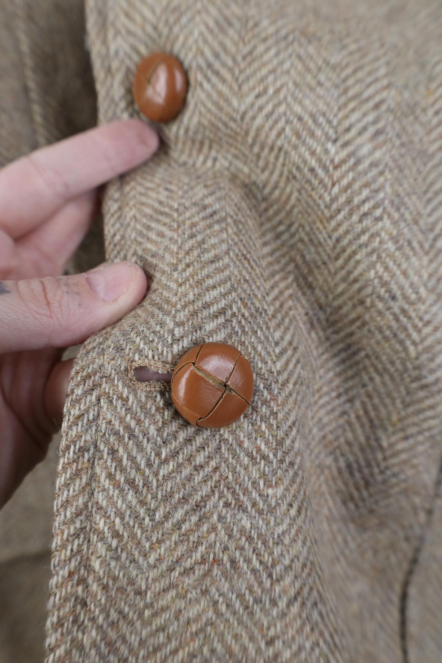 Vintage Vintage 70s Streetwear Herringbone Suit Coat Blazer Jacket Size US XXL / EU 58 / 5 - 18 Thumbnail