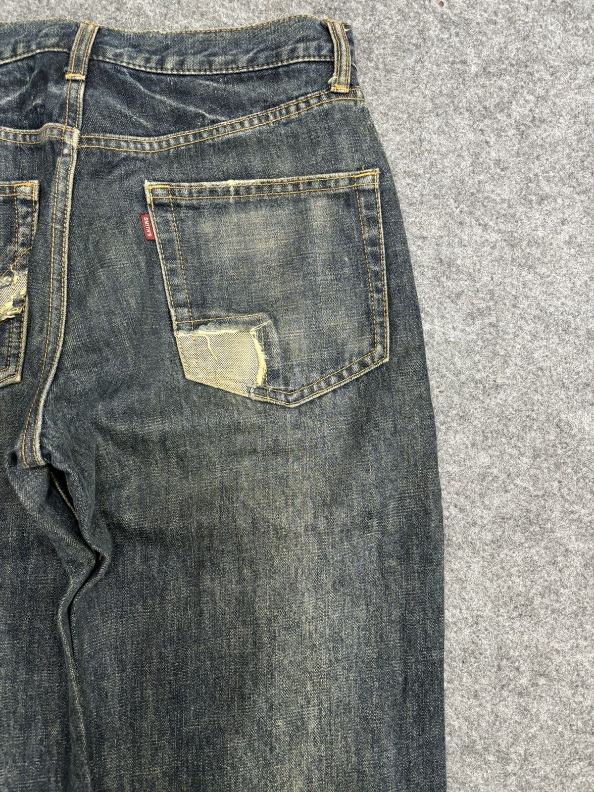 Designer SMITH's Distressed Rip&Repair Rare Sick Dope Denim F552 Size US 30 / EU 46 - 14 Thumbnail