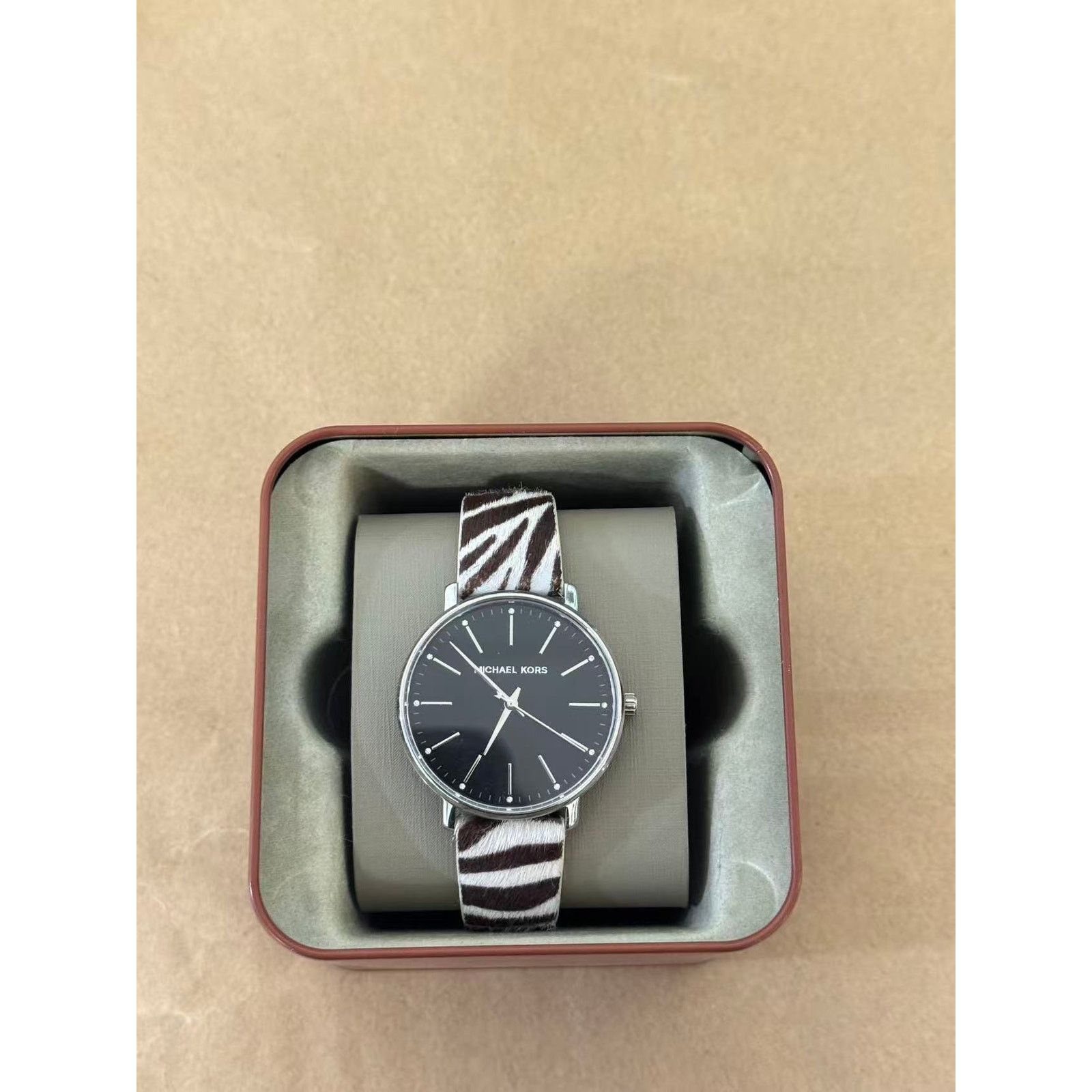 Michael Kors Michael Kors Pyper Black Dial Zebra Leather Watch MK2929 Size ONE SIZE - 1 Thumbnail