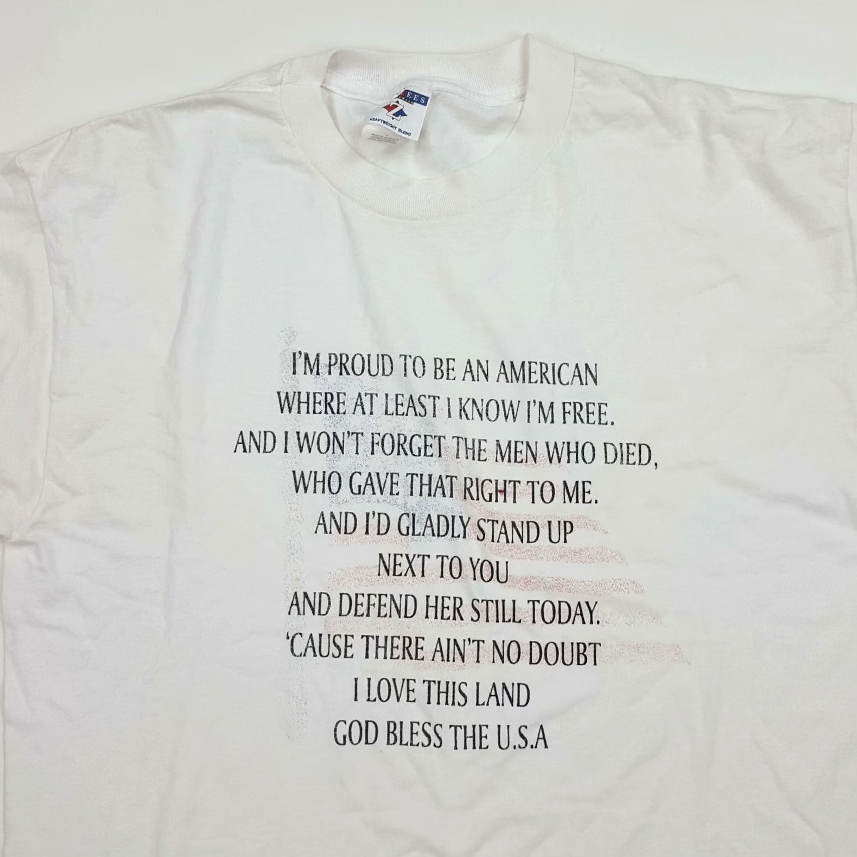 Jerzees VINTAGE God Bless The USA Men's L Rock Band Music Lee Greenwood Retro T Shirt Size US L / EU 52-54 / 3 - 2 Thumbnail