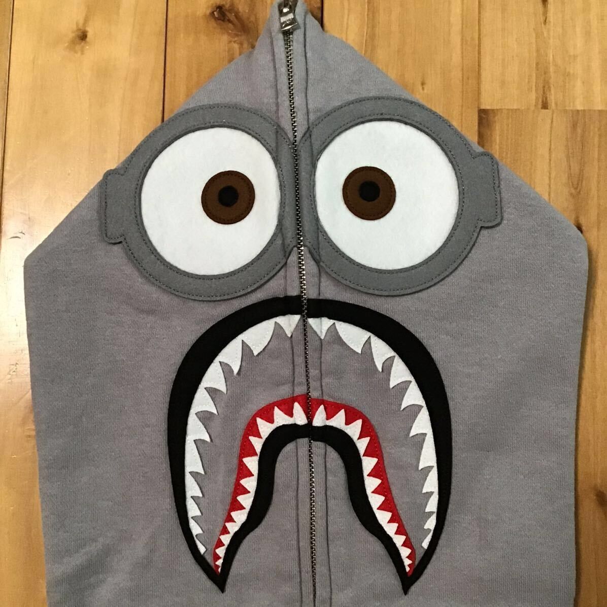 BAPE × Minion Milo Shark full zip hoodie a bathing ape