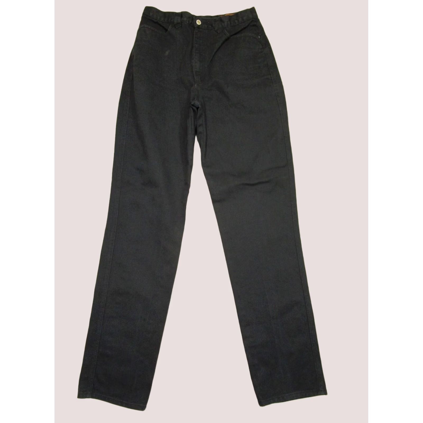 Vintage VINTAGE Lawman Jeans Women 30 Black High Rise Bareback Western Pants Riding Jeans 90s Cowboy Retro 36in Inseam Regular Fit Mens Women Girls Size 36" / US 14 / IT 50 - 1 Thumbnail