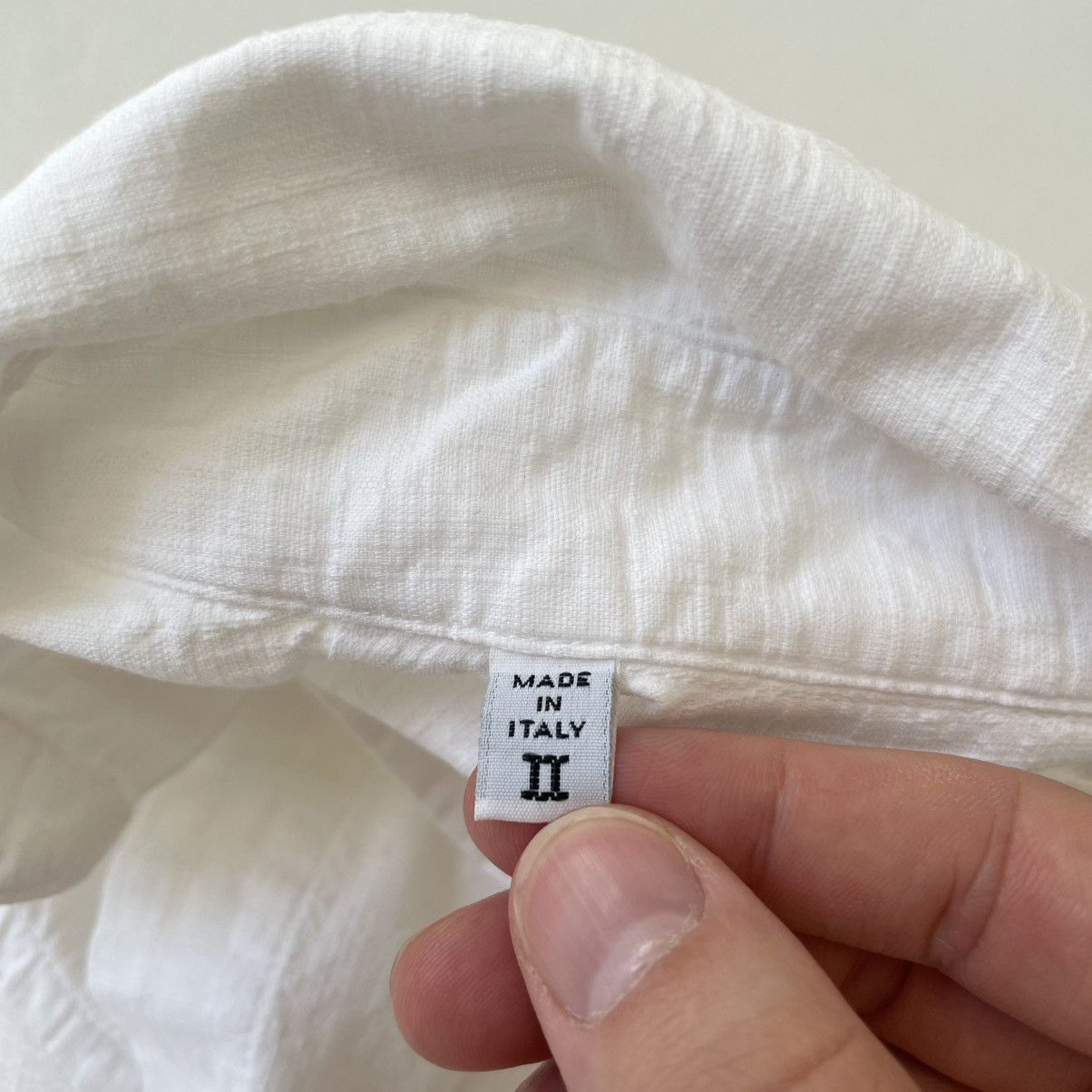 Maison Margiela S/S 03 White Grid Boucle Cotton Shirt Size US M / EU 48-50 / 2 - 4 Thumbnail