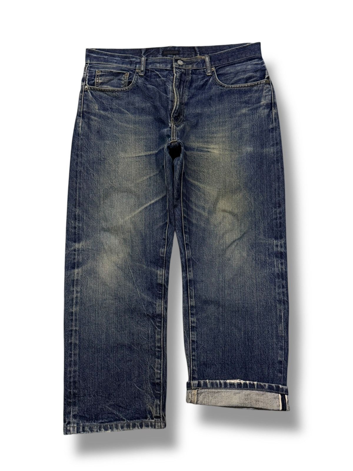 Uniqlo Vintage Uniqlo Jeans Selvedge Denim Japan | Vintage Faded 36 Size US 36 / EU 52 - 2 Thumbnail