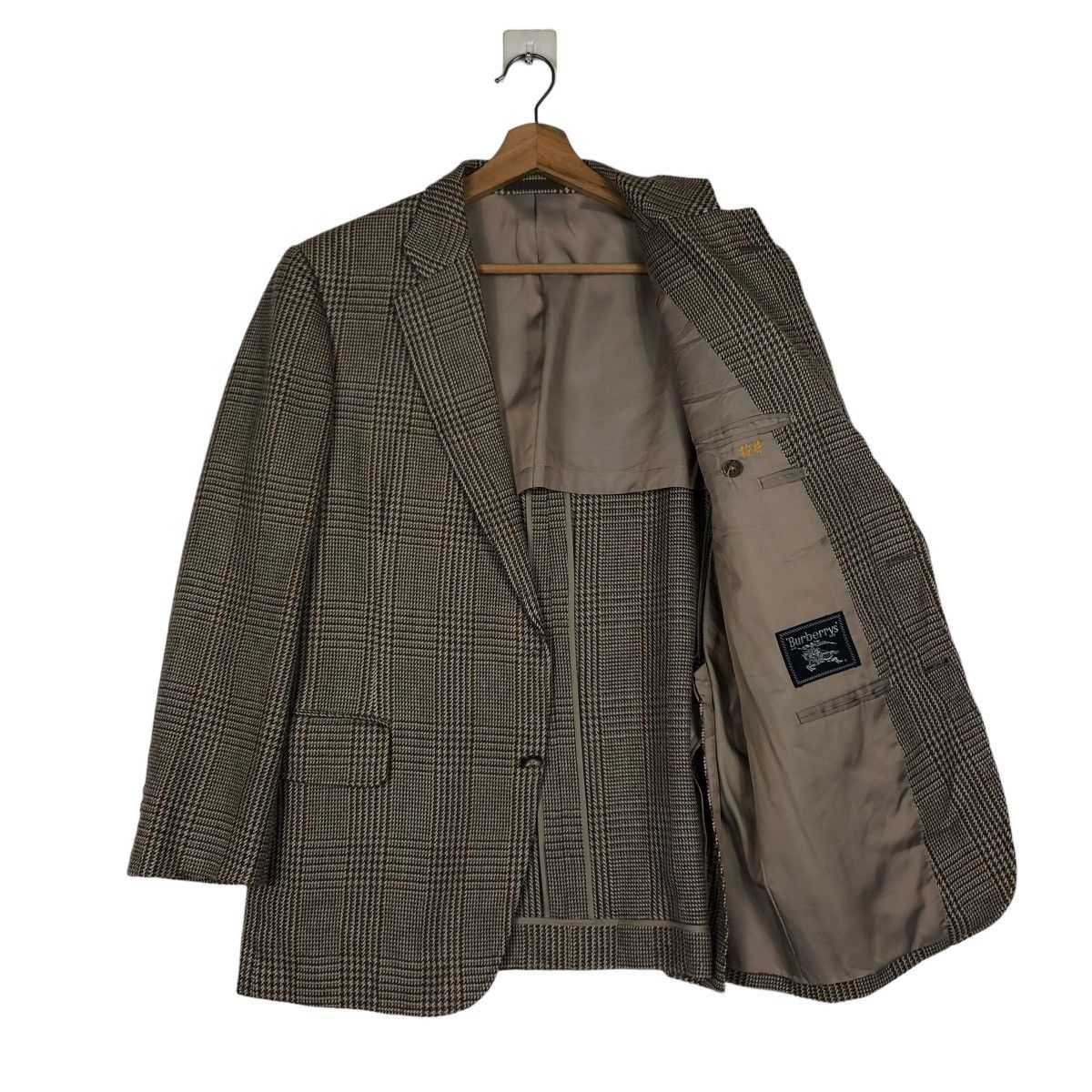 Burberry 🔥VINTAGE BURBERRYS NOVA CHECK WOOL JACKET DOUBLE COLLAR Size US M / EU 48-50 / 2 - 13 Thumbnail