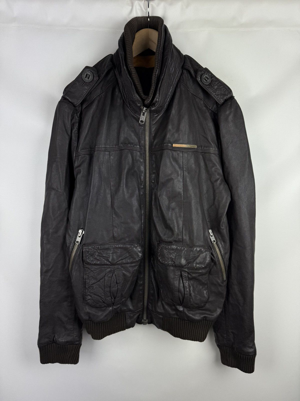 Superdry Superdry Japan Men’s Leather Bomber Jacket Size XL Size US XL / EU 56 / 4 - 2 Thumbnail
