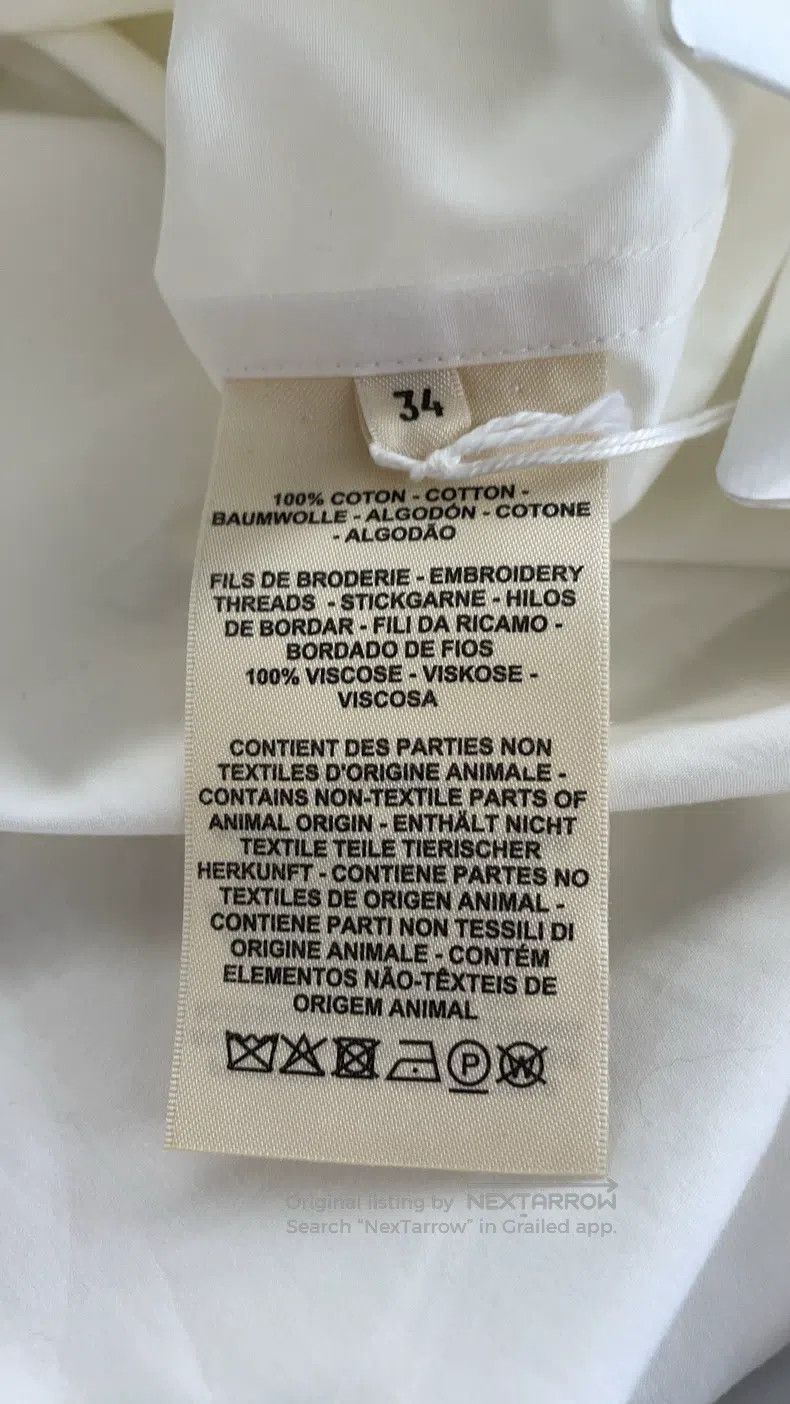 Hermes Hermes White Sleeveless Shirt Dress Size XXS / US 00 / IT 34 - 4 Thumbnail