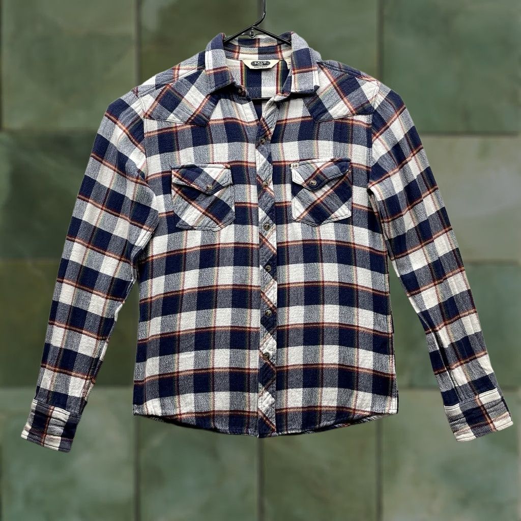 Vintage Salt Valley Shirt Mens M Western Plaid Cotton Polyester Blue Button-Up Snap Pocket Casual, Travel, Workwear Size US M / EU 48-50 / 2 - 1 Thumbnail