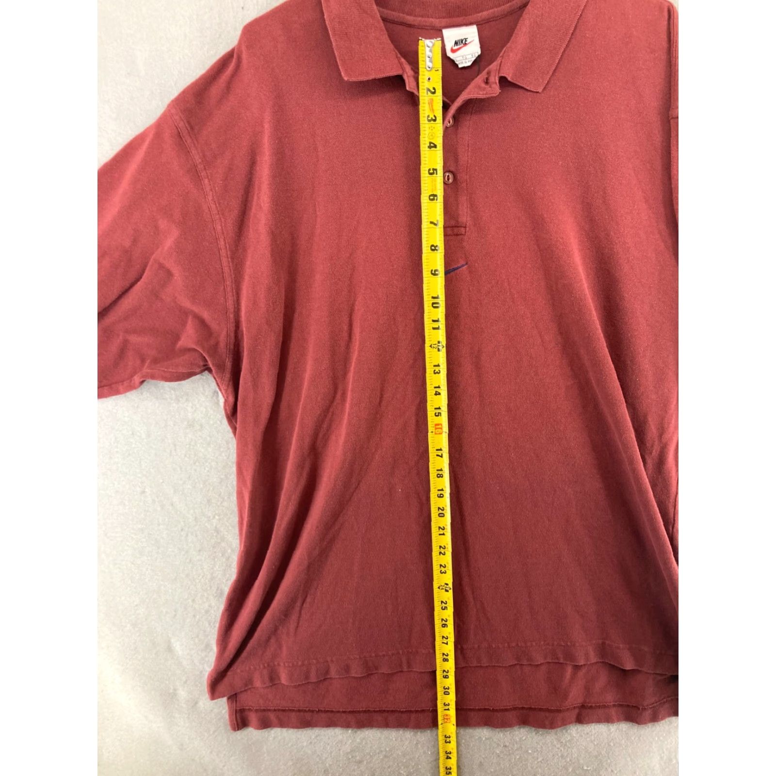Nike VINTAGE Nike Polo Shirt XL Red 90s Mens Polo Shirt Red Nike Relaxed Size US XL / EU 56 / 4 - 3 Thumbnail
