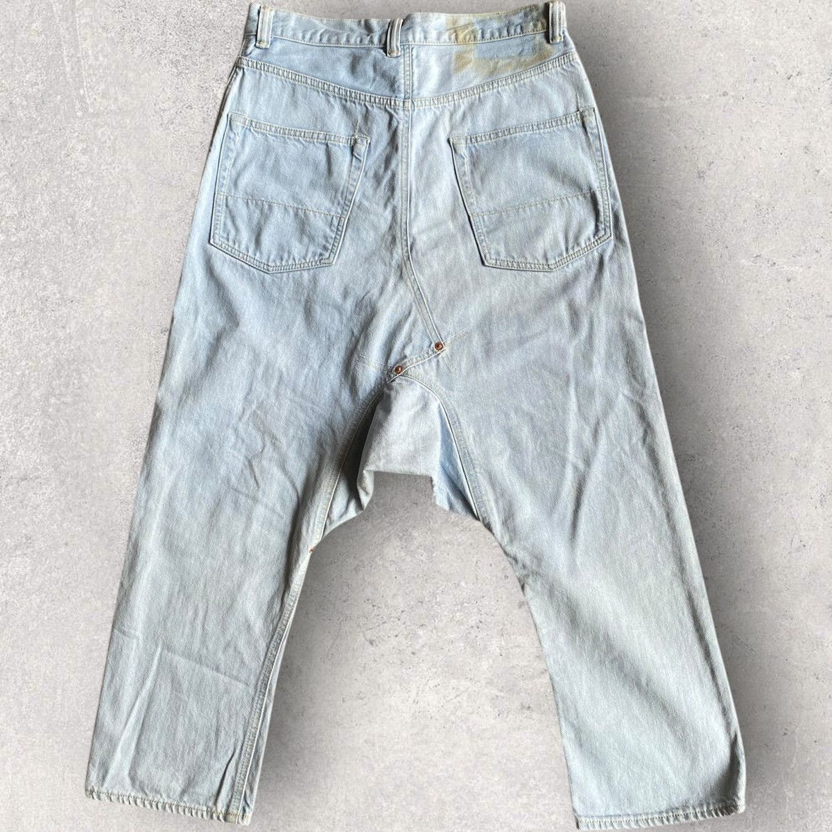 Comme des Garcons × Fumito Ganryu × Ganryu Blue Denim Drop Crotch Size US 30 / EU 46 - 3 Thumbnail