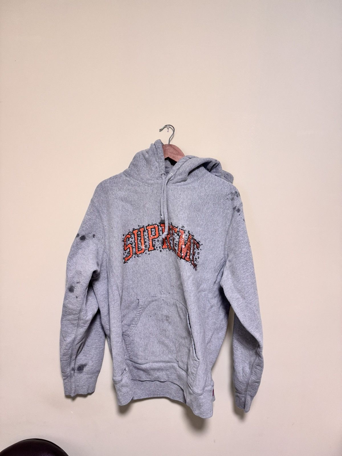 Supreme Water Arc Hooded Sweatshirt Yellow Men's - FW18 - US