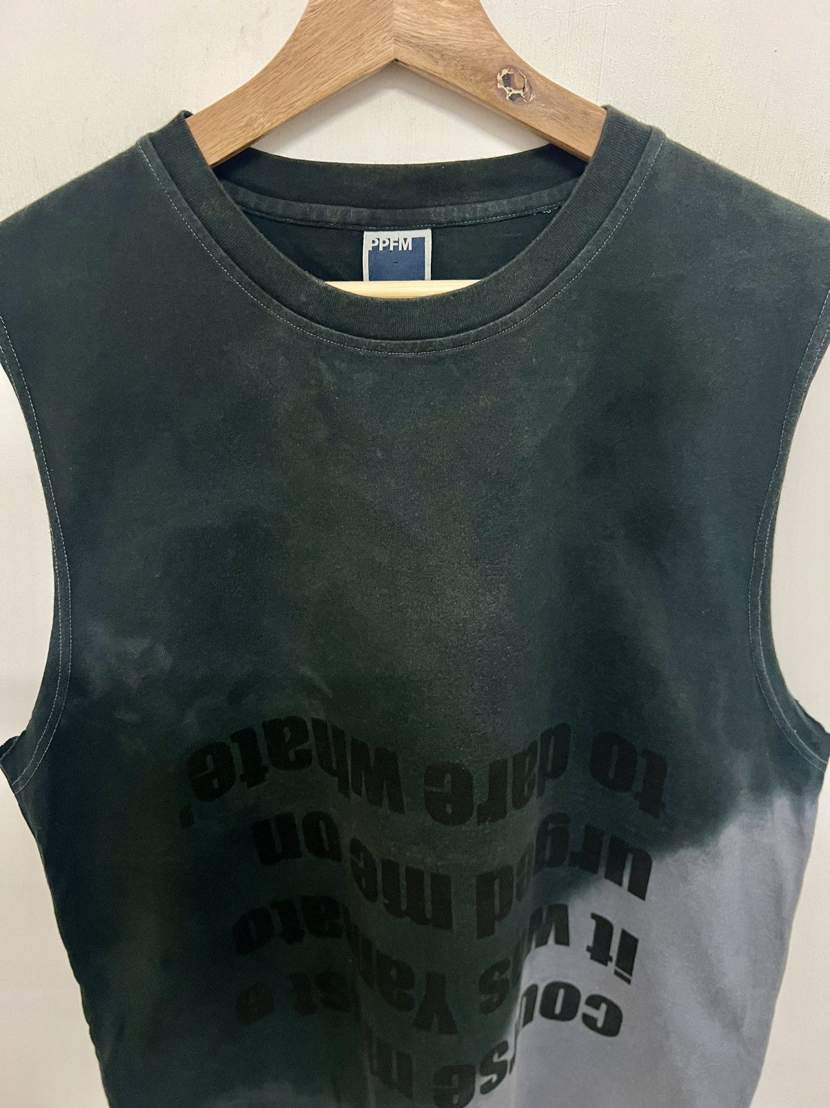 Hysteric Glamour × Japanese Brand × PPFM VINTAGE PPFM SLEEVELESS DISTRESSED TANK TOP Size US L / EU 52-54 / 3 - 5 Thumbnail