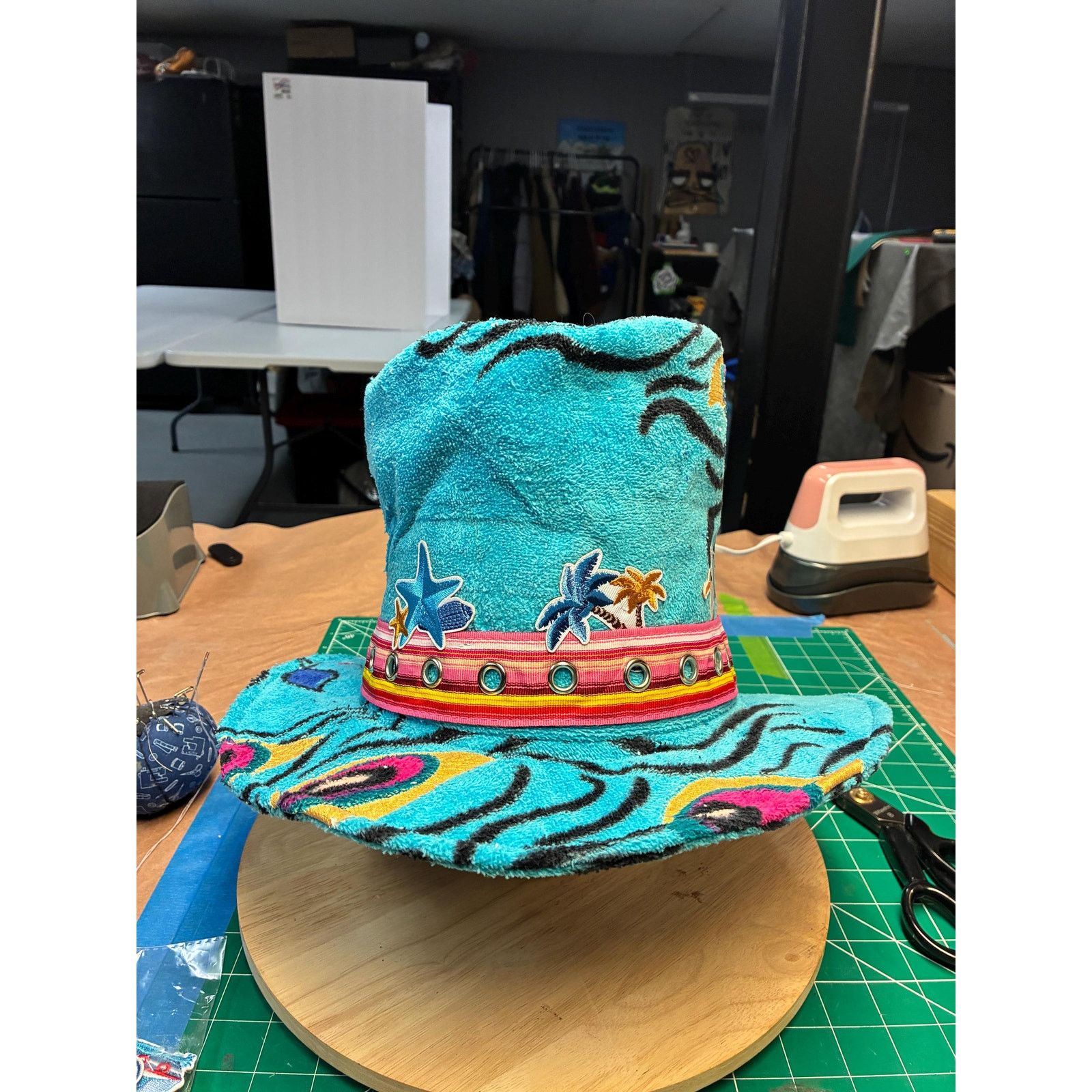 Other Save Our Oceans – One of a Kind Festival Hat – Medium Size ONE SIZE - 7 Thumbnail