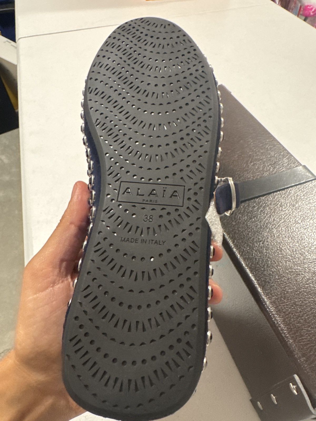 Alaia Limited navy Alaia Crystal ballet flats Size US 8 / IT 38 - 2 Thumbnail