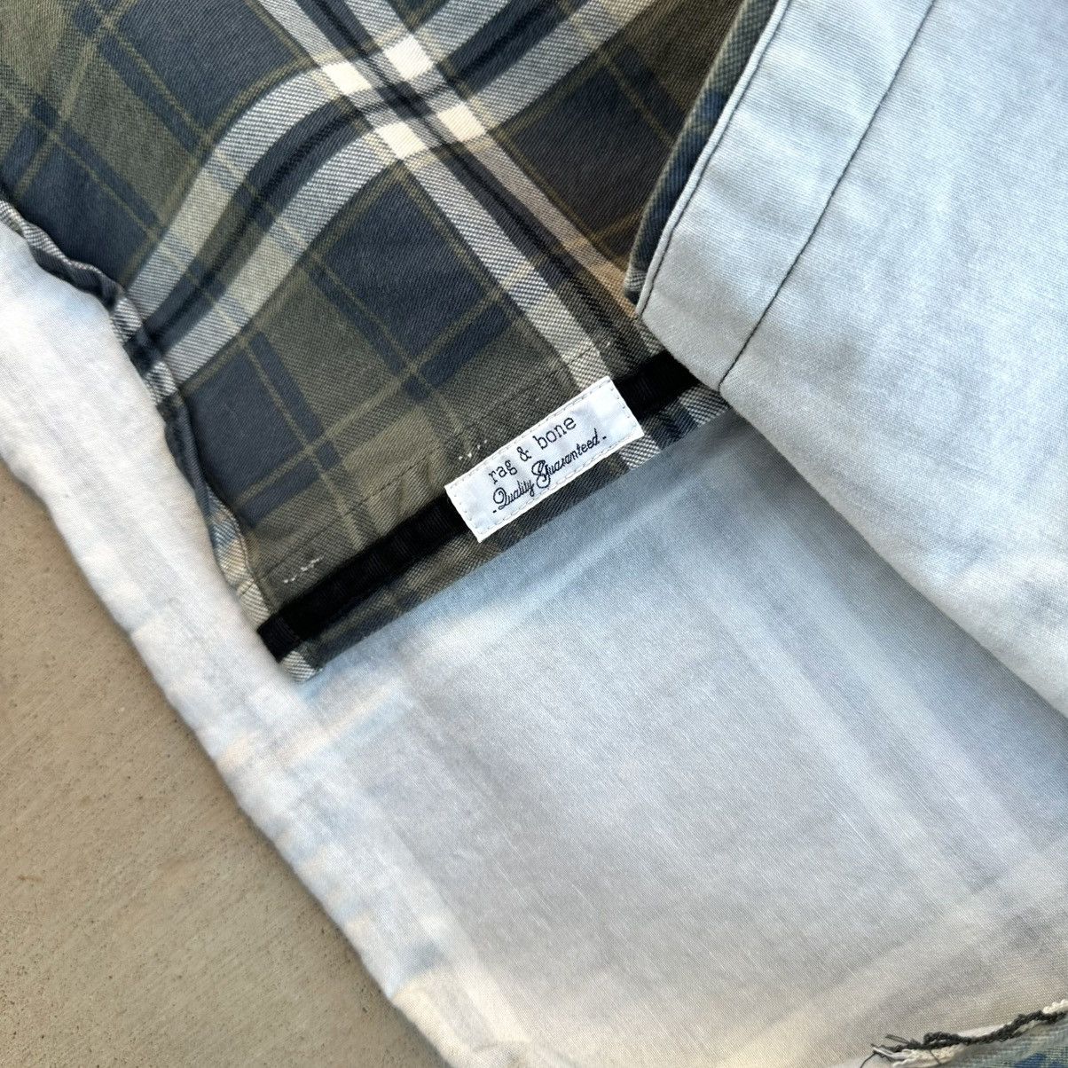 Rag & Bone Rag & Bone Engineered Plaid Snap Up Shirt Green/Blue Small Size US S / EU 44-46 / 1 - 8 Thumbnail